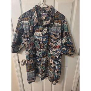 Reyn Spooner Jacksonville Jaguars NFL Hawaiian Aloha Shirt XXL Made in Korea Vtg